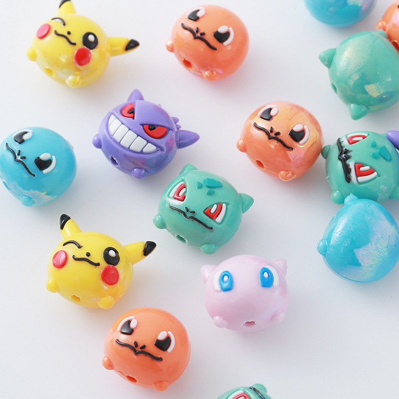 Phone Accessories Supplier - 12pcs Pokémon Bead DIY Mobile Phone