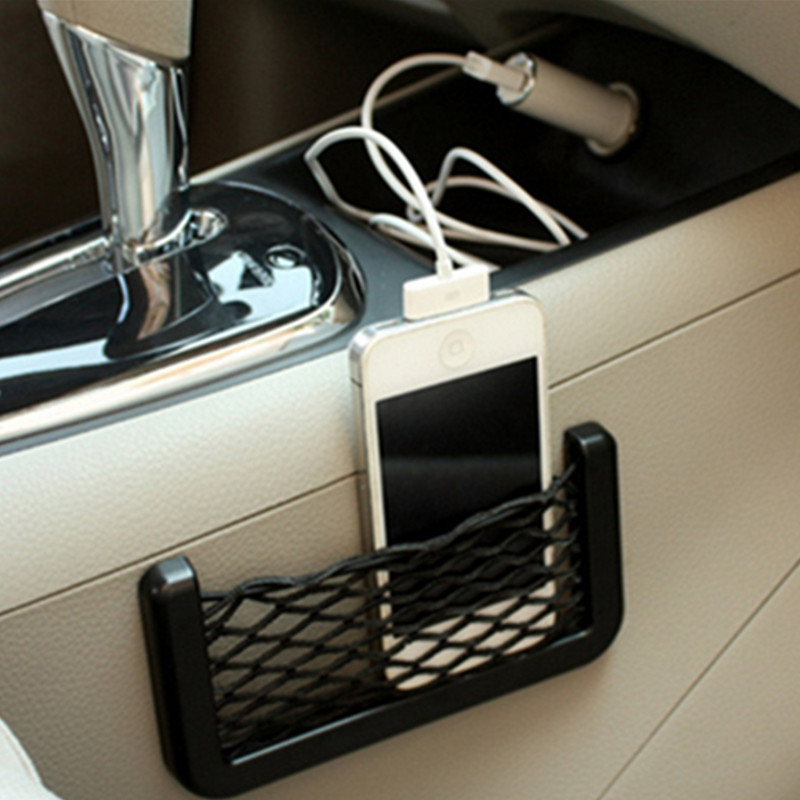 Phone Accessories Logo - Car Sticker Phone holder Storage Net
