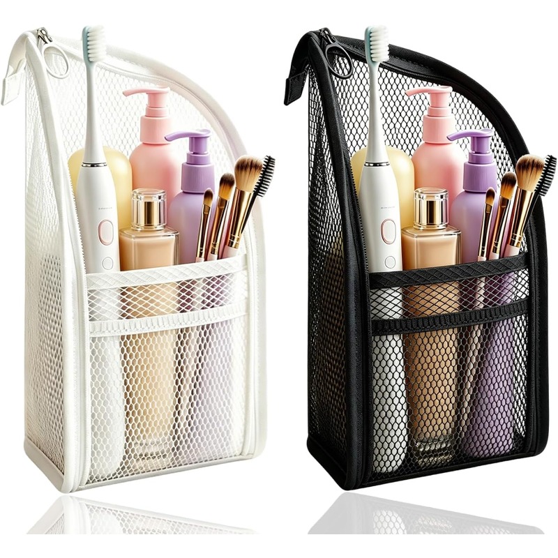 Phone Accessories For Travel - Mesh Toiletry Bag Breathable Quick Dry