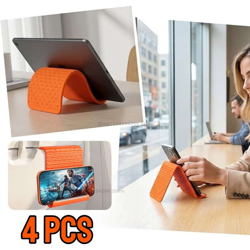 Desk Phone Stand - Flexible Foldable Silicone Phone Holder Portable