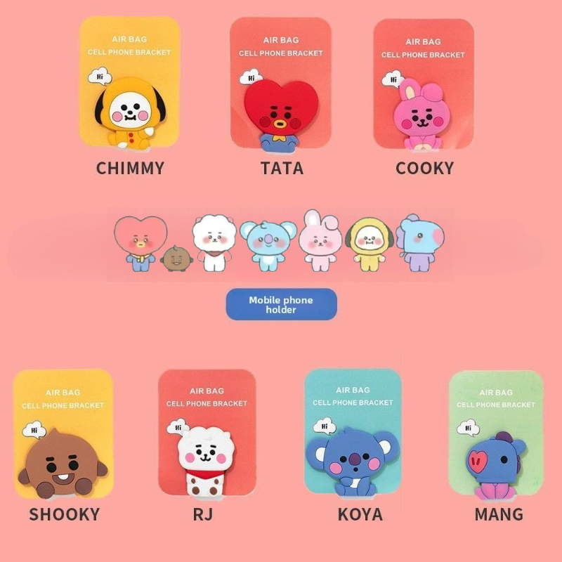 Phone Accessories Supplier - BT21cartoon cute silicone handheld phone stand