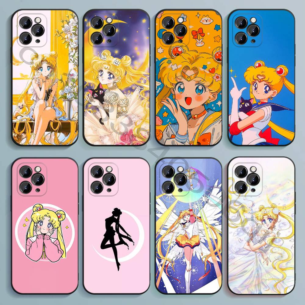 Phone Accessories Logo - sailor M-moon Black Soft TPU Phone