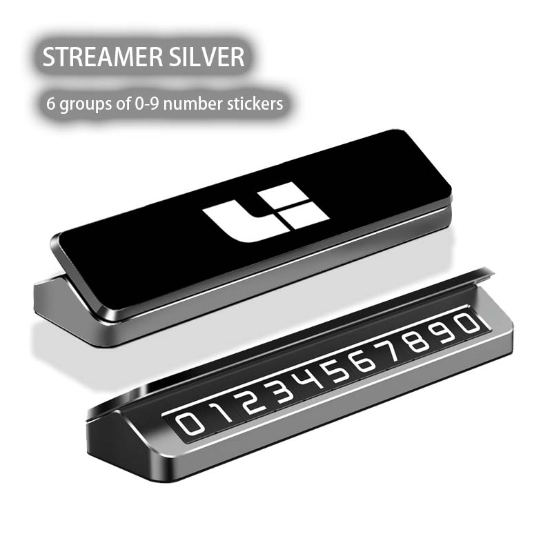 Phone Accessories Logo - Car Metal Mobile Phone Number Temporary