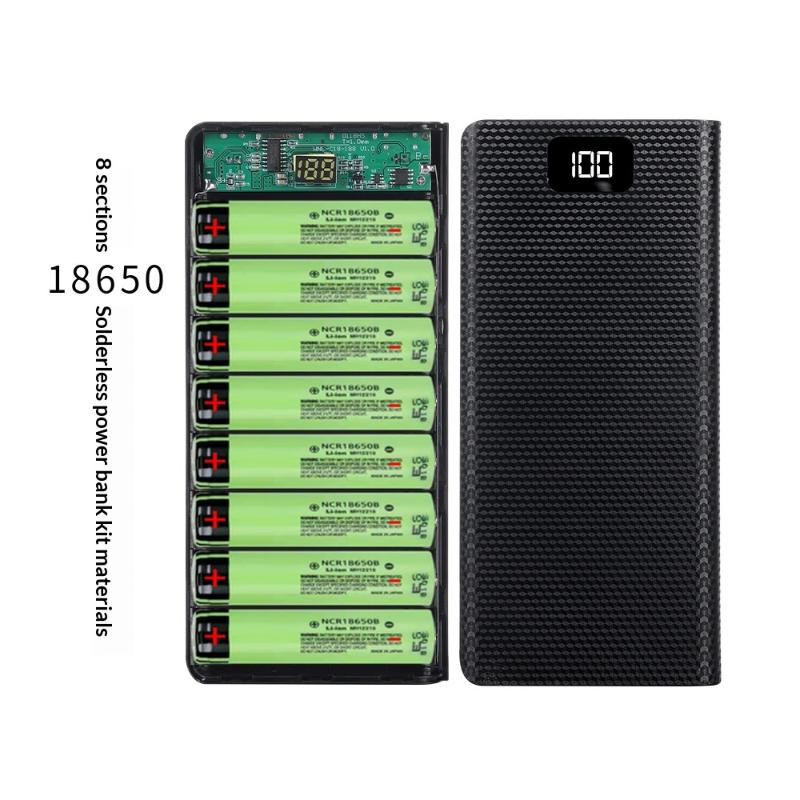 Phone Accessories Types - DIY 8*18650 Battery Power Bank Case
