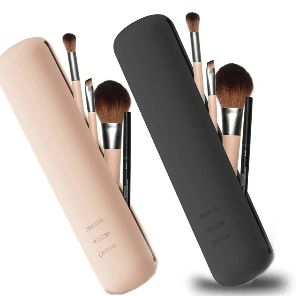 Phone Accessories For Travel - Travel Makeup Brush Holder Silicone Cosmetic