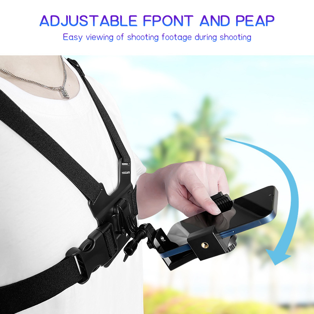 Desk Phone Stand - Chest Mount Phone Strap Holder Adjustable