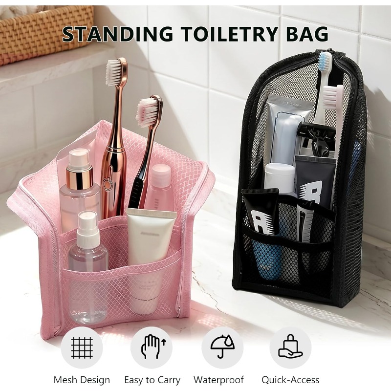 Mesh Toiletry Bag Breathable Q - огляд і ціна Phone Accessories For Travel