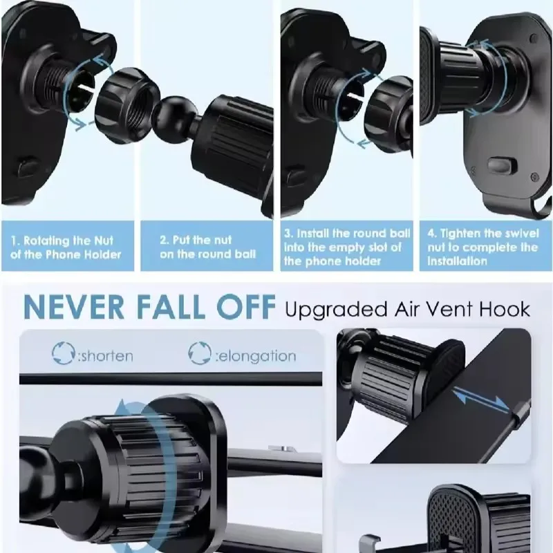 Car Phone Holder Car Air Vent  - огляд і ціна Phone Accessories And Gadget