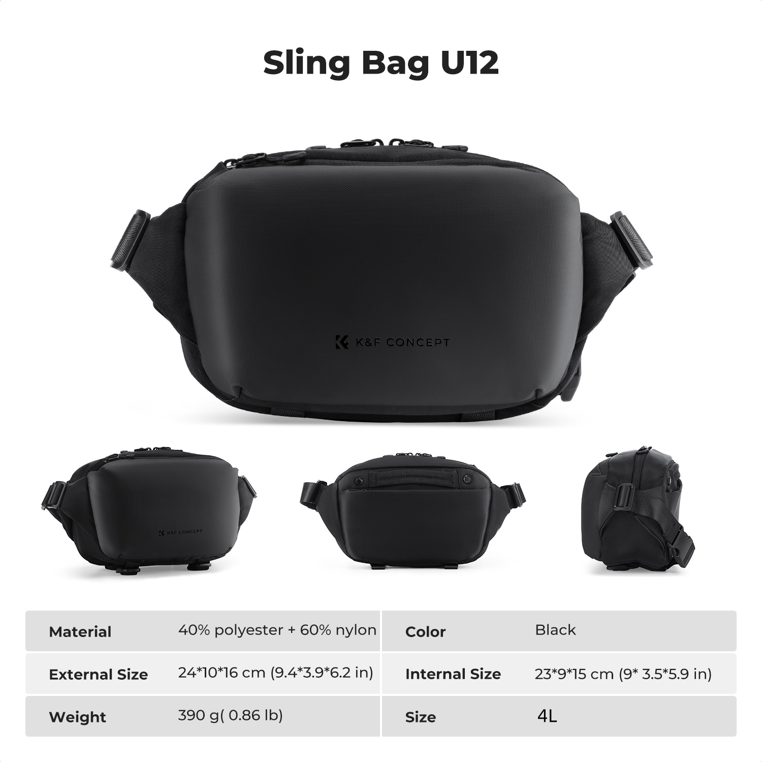 K&F CONCEPT 4L Camera Sling Ba - огляд і ціна Phone Accessories For Travel
