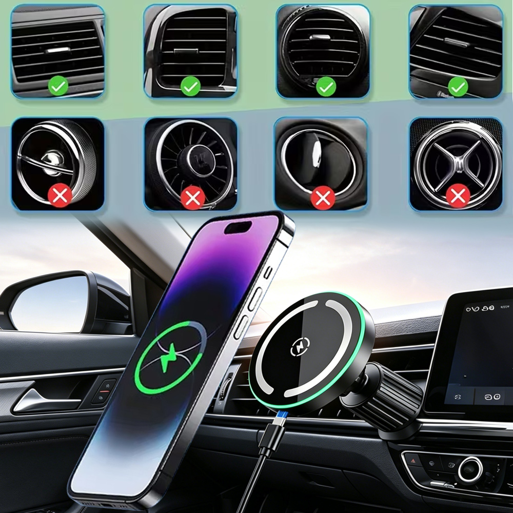 LED Wireless Charger Magnetic  - огляд і ціна Phone Accessories Types