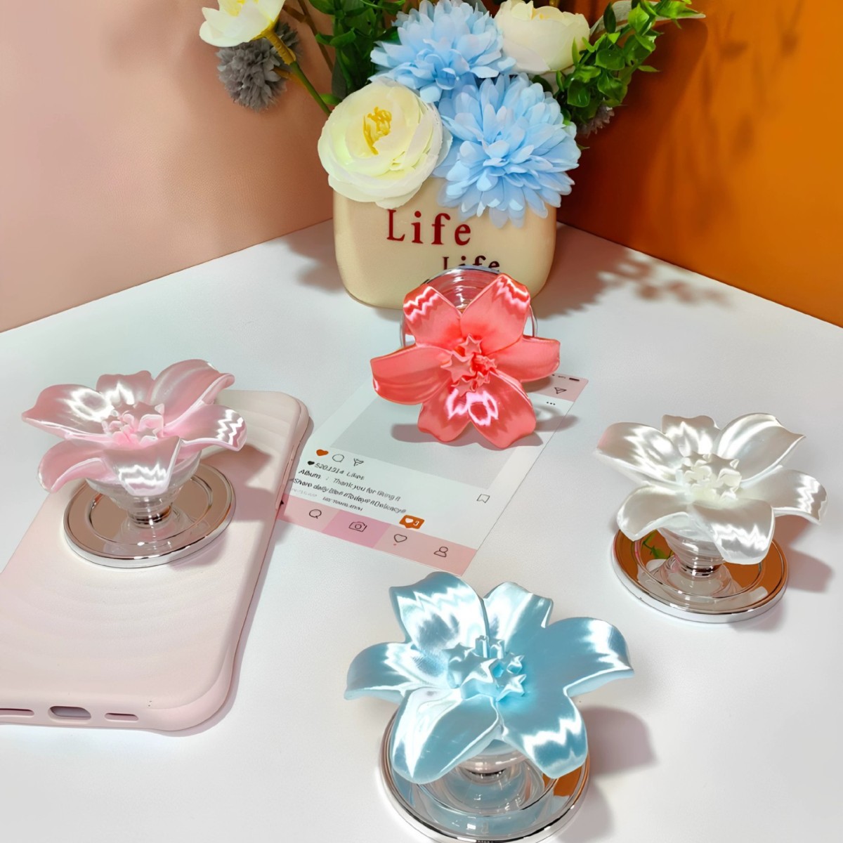Glossy Pearl Lily Flower Magne - огляд і ціна Phone Accessories For Girls