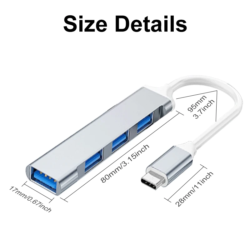 4 in 1 USB 3.0 Hub OTG Splitte - огляд і ціна Phone Accessories Distributor
